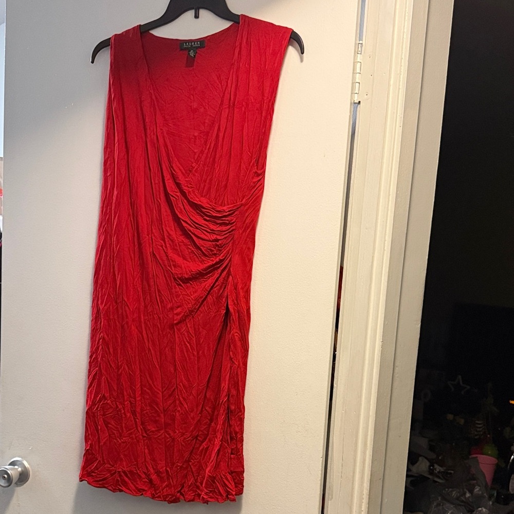Lauren Ralph Lauren Vibrant Red Mini Dress